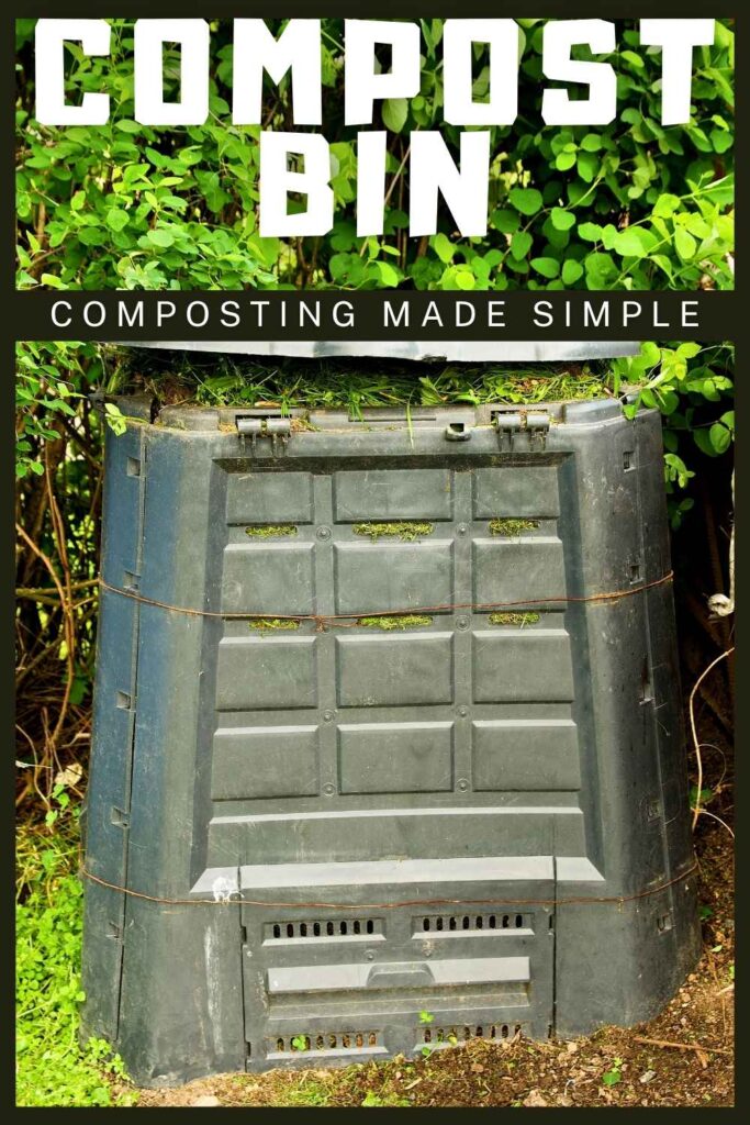 photo of a green compost bin