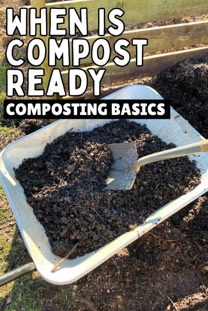 photo of homemade compost in a metal wheelbarrow