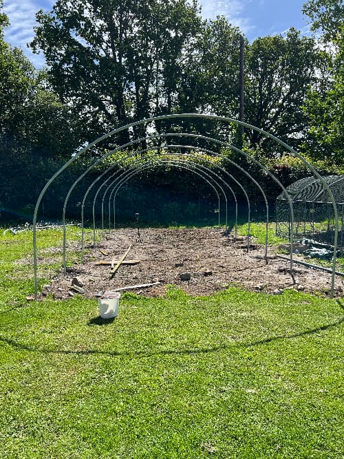 photo of hoops for a high tunnel
